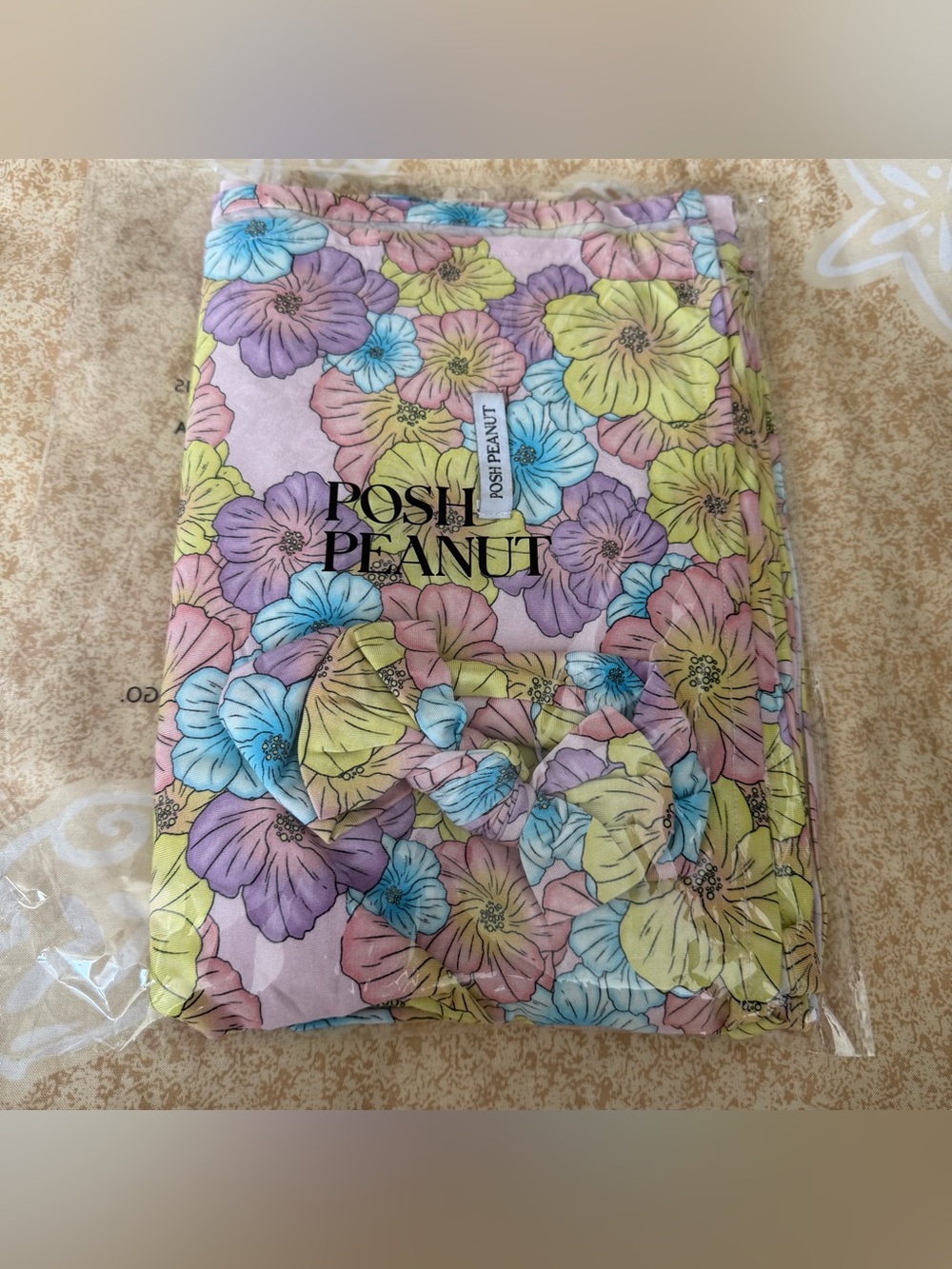 Posh Peanut Kourtney Floral Swaddle Headband Set